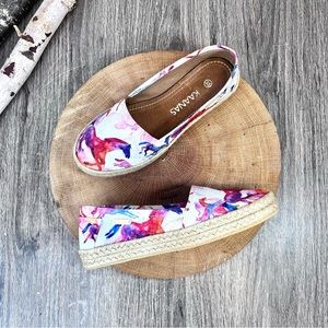 *NWOB Kaanas | Water color Horse Canvas Espadrilles Size 35/5